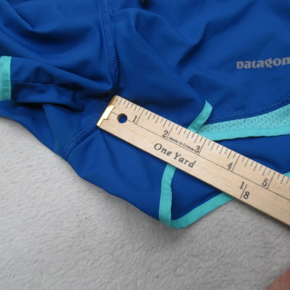 Patagonia‎ Strider Shorts Women Small Blue Drawstring Liner Hiking Gym Run 2.5" - Picture 15 of 16